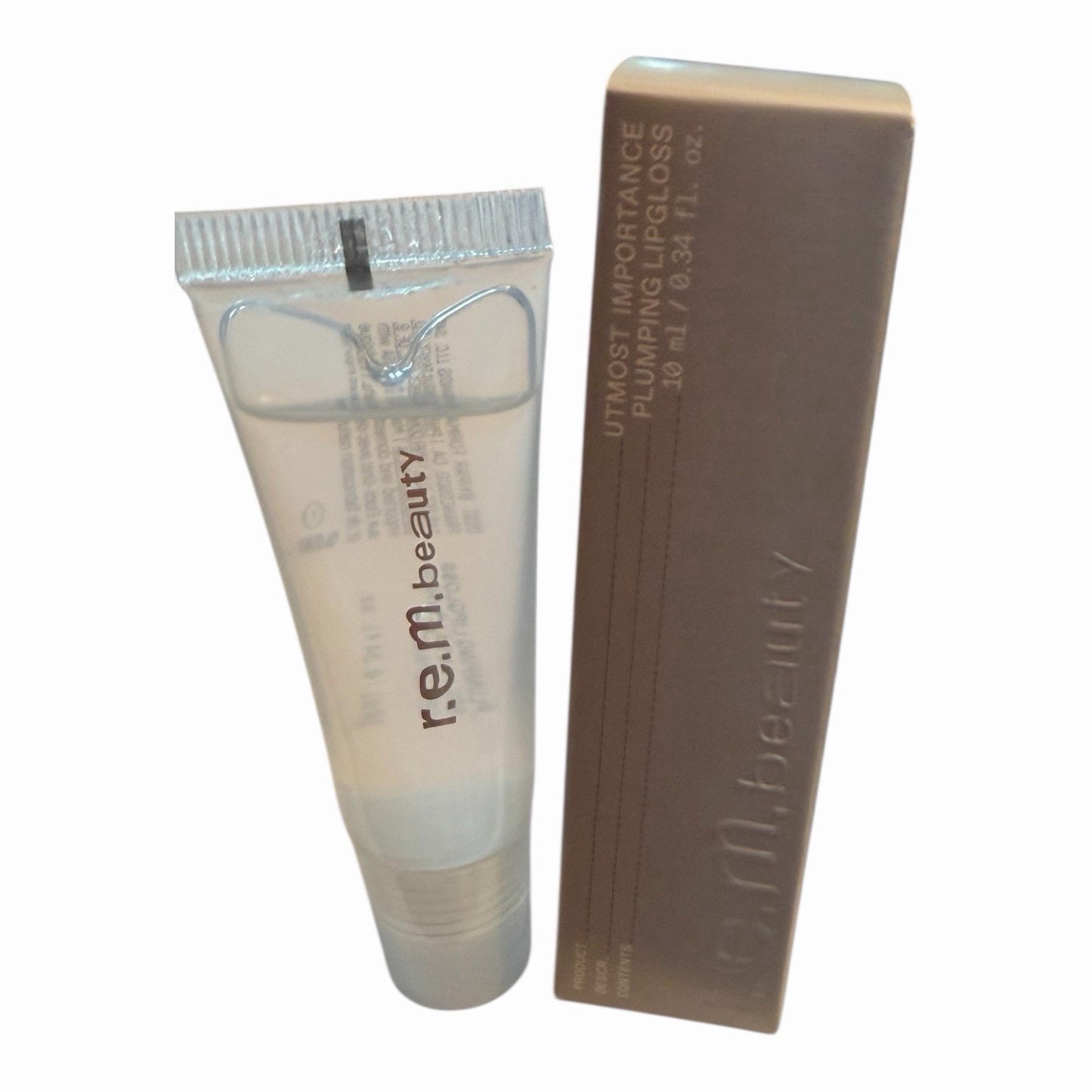r.e.m. beauty Utmost Importance Plumping Lip Gloss NEW IN BOX Full Size 0.34 oz