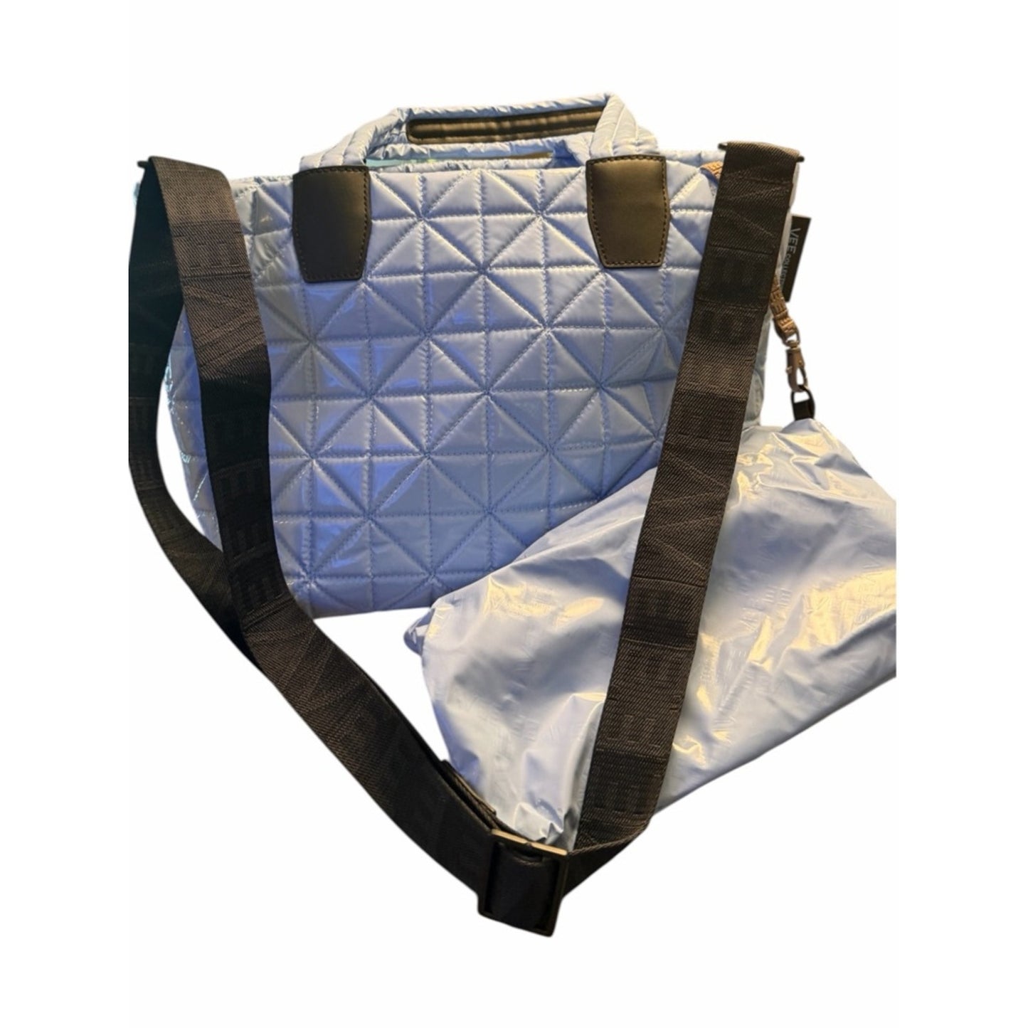 Vee Collective Quilted Convertible Tote Cerulean NWT Crossbody Bag Icy Blue