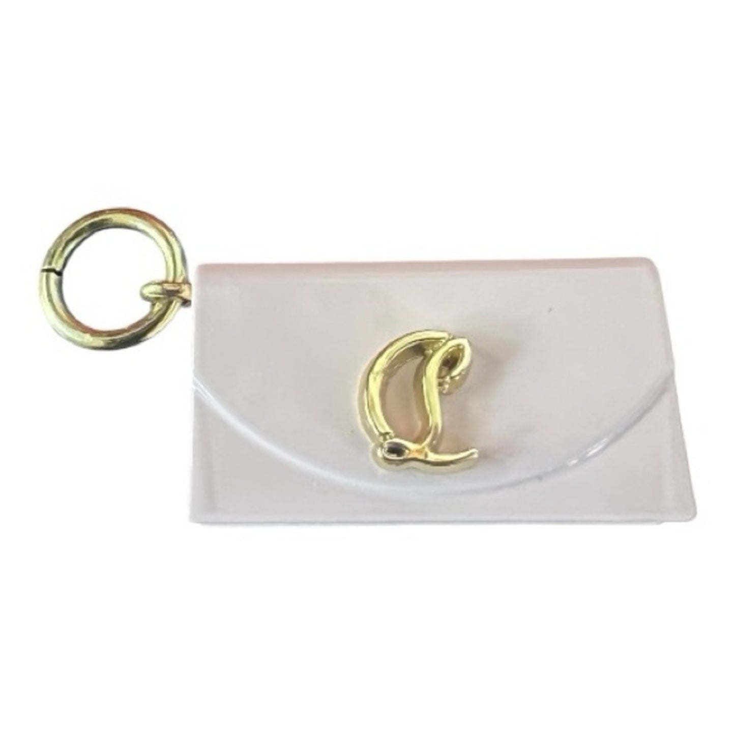 Christian Louboutin Blush Colored Charm Handbag with Gold Detail  NIB
