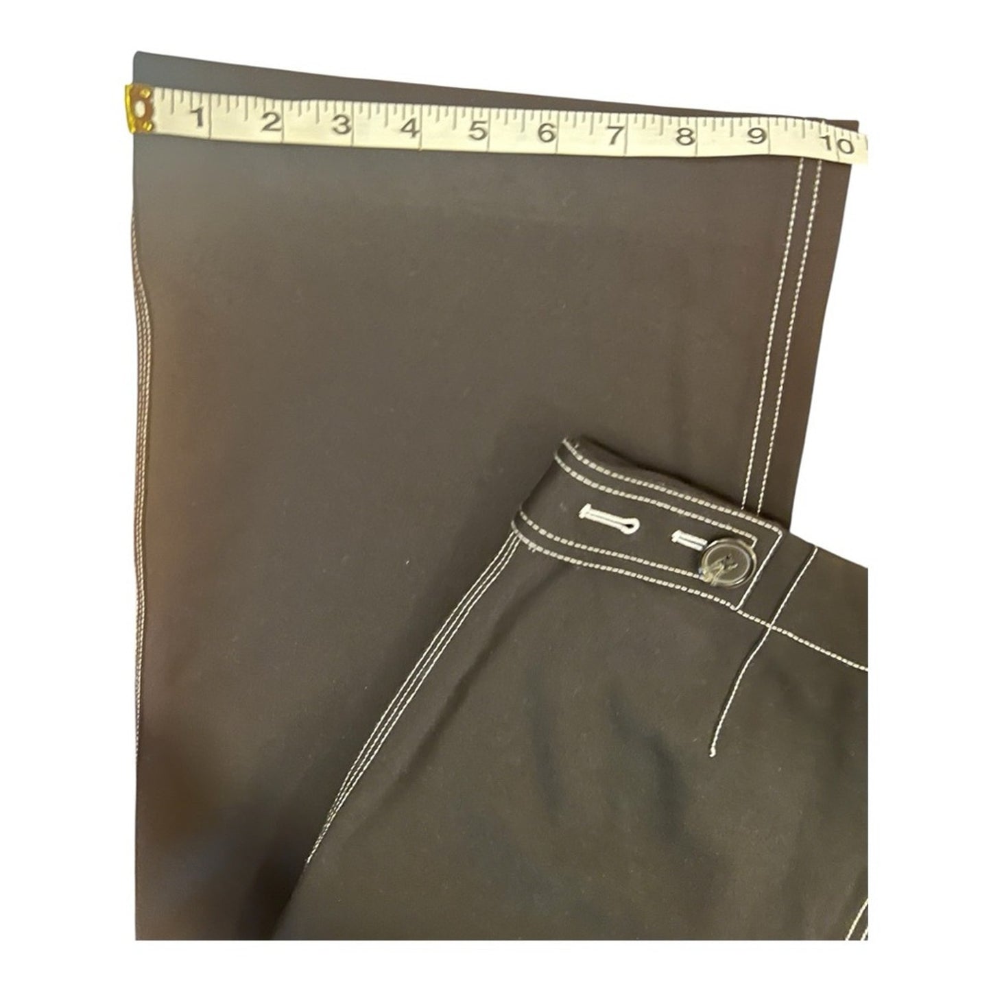 Rag & bone NWT Irina Contrast-Stitch
Straight-Leg Mid-Rise pants Size 8