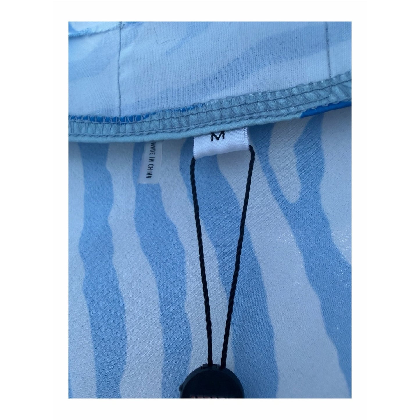 NWT Blue Ivory Zebra Print Midi Skirt Size M Coastal Resort Vacation Style