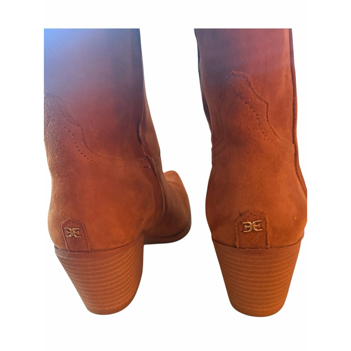 Sam Edelman Women’s Wyatt Brown Suede Wide Calf Knee High Western Boots 6.5 NIB