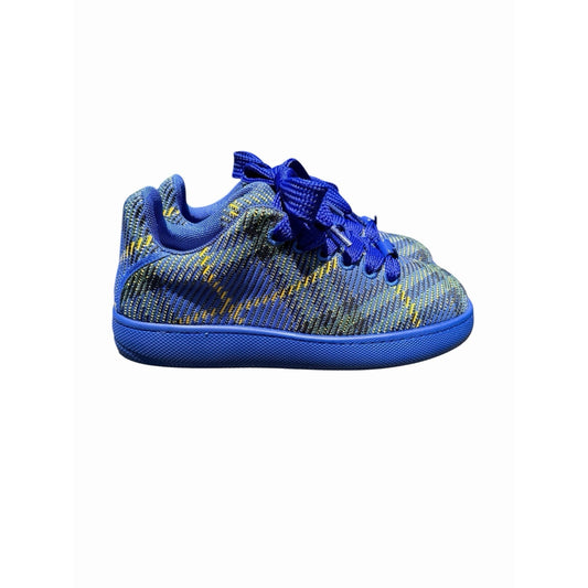 NEW Burberry Bright Navy Knit Low Top Trainers Sneakers  Men's EU 42 US 9  Italy