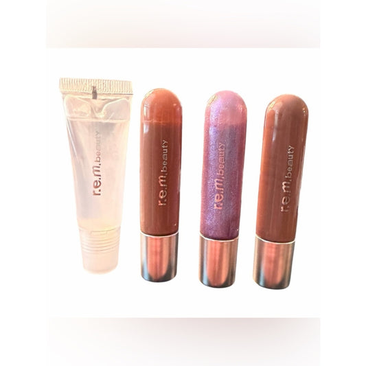 r.e.m. beauty Lip Bundle 4pc Set Full Size Plumping & Assorted Shades NEW IN BOX
