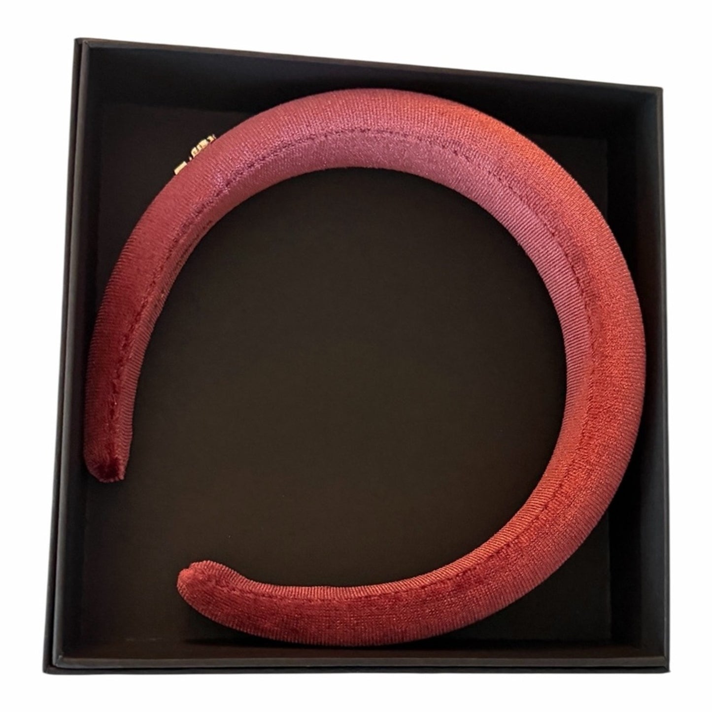 Dolce & Gabbana Velvet Crown Headband Burgundy Luxury Hair Accessory NIB