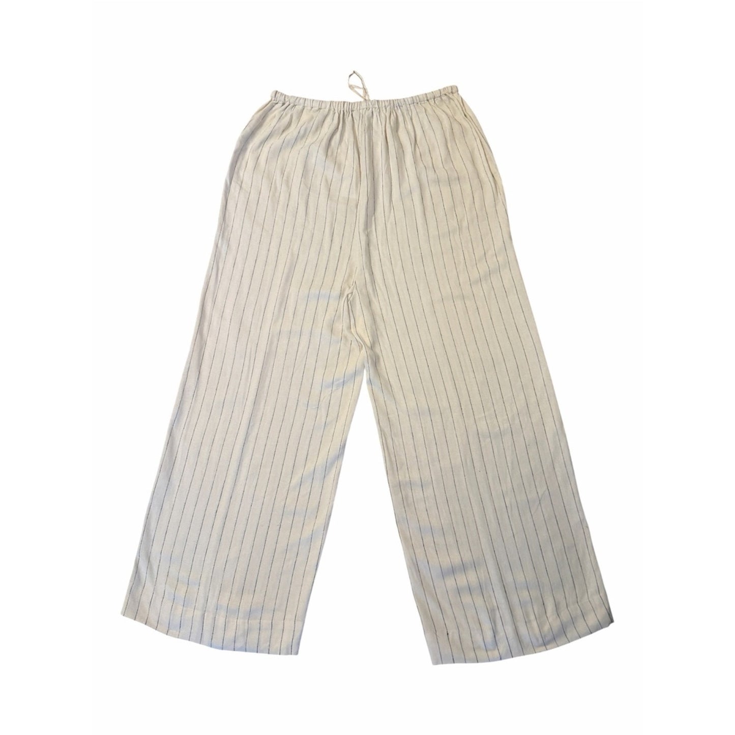 WeWoreWhat NWT Linen Blend Pinstripe Wide Leg Drawstring Pants XXL