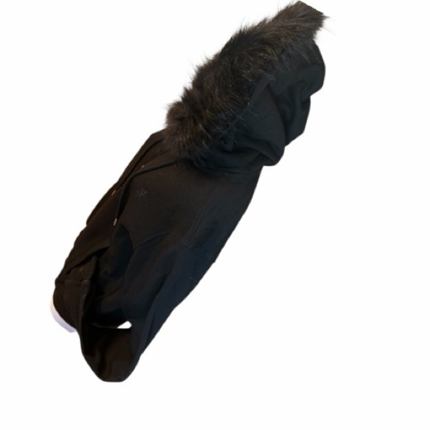 Opening Ceremony Black Zip Up Hoodie w/ Faux Fur Women’s Med