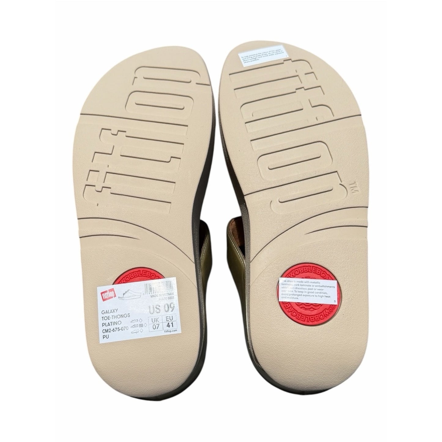 FitFlop Galaxy Embellished Toe Thong Sandals Gold Size 9 NIB Comfort Sandals