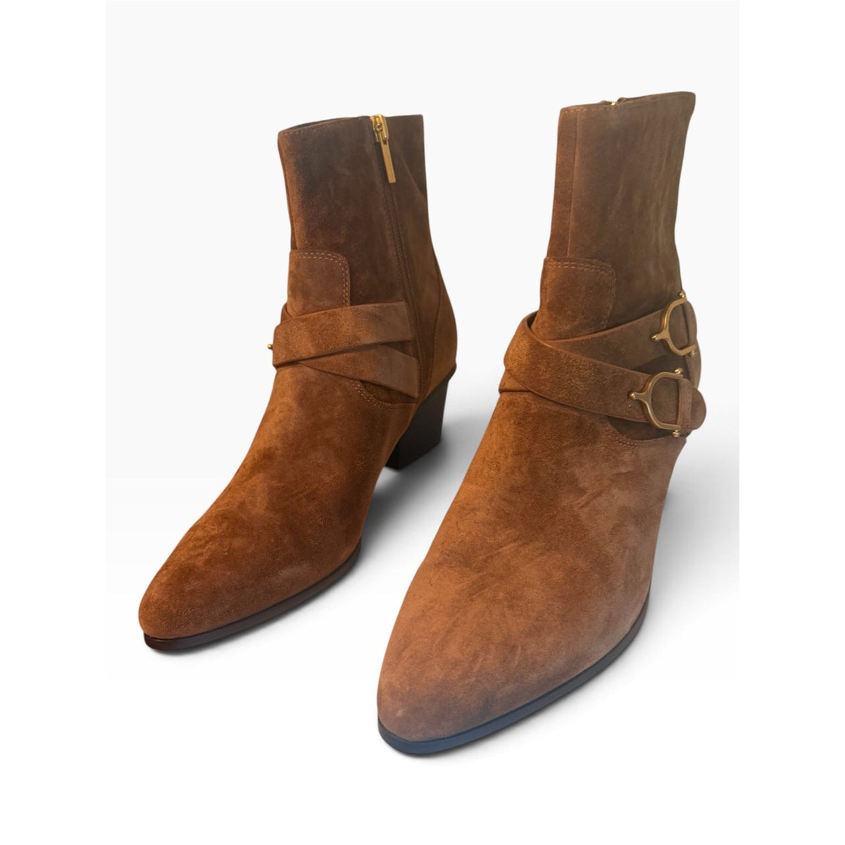 Veronica Beard Ashby Suede Moto Booties Hazelwood Brown Women’s 9.5 NIB