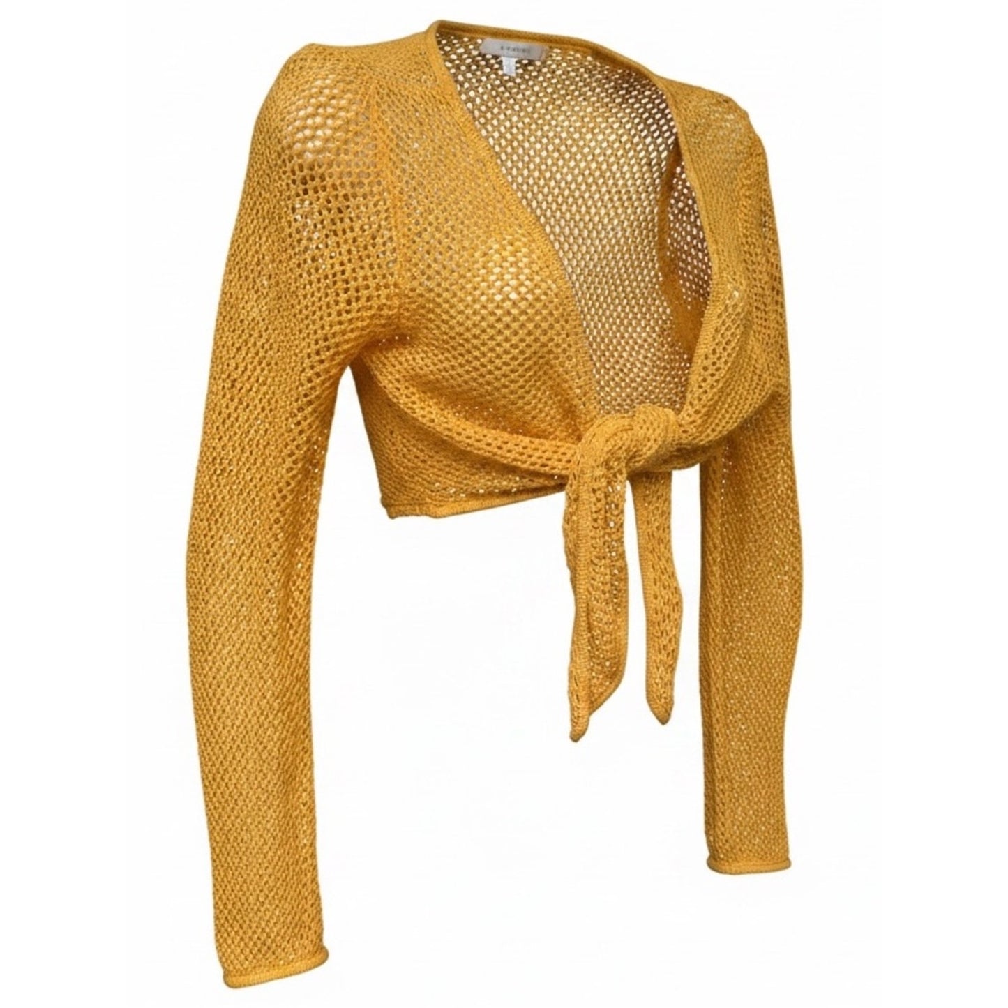 L*Space Los Cabos Tie Front Knit Cover-Up Top Medium NWT Cotton Beach Sweater