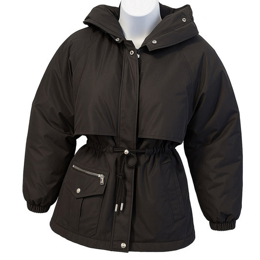 NWT XINDAIER Faux Fur Trim Hooded Parka - Black Women’s L