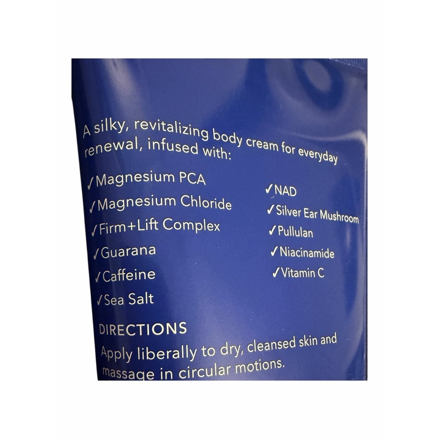 Nakery Beauty Energize + Repair Body Cream NAD Magnesium NEW Sealed