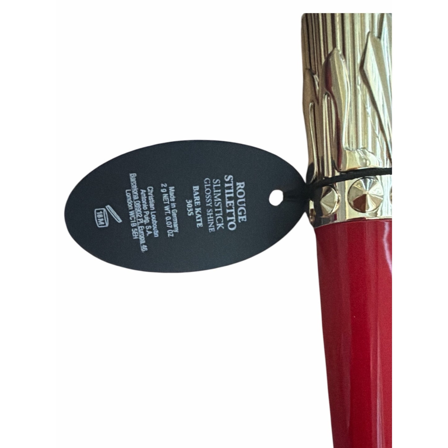 Christian Louboutin Rouge Stiletto Glossy Shine Lipstick Bare Kate 303S NIB
