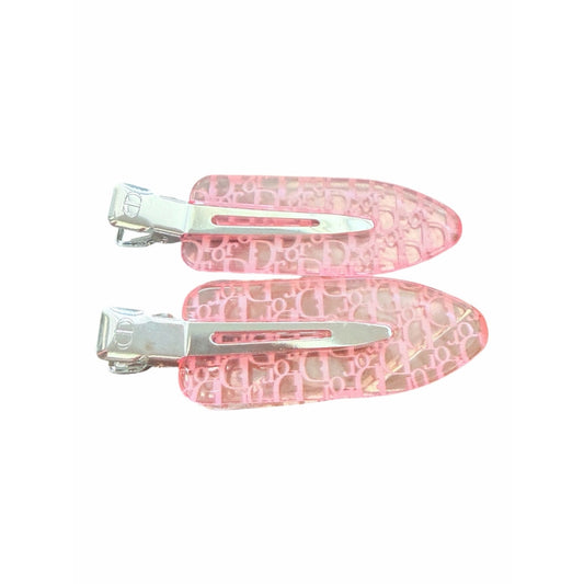 Dior Beauty Pink Oblique Monogram Hair Clips Set of 2 New W/ Original Packaging