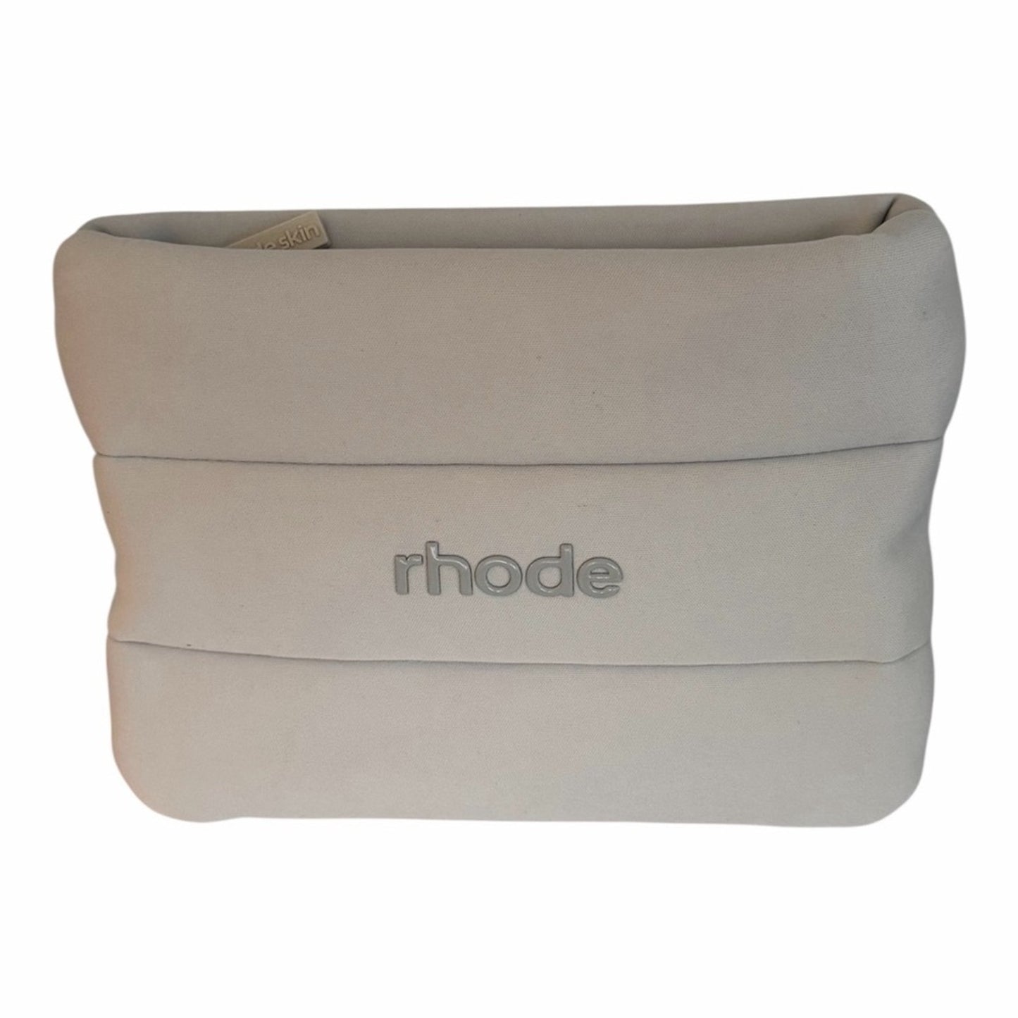 Rhode Mini Bubble Bag Neoprene Puffer Makeup Pouch Clutch Stone Gray