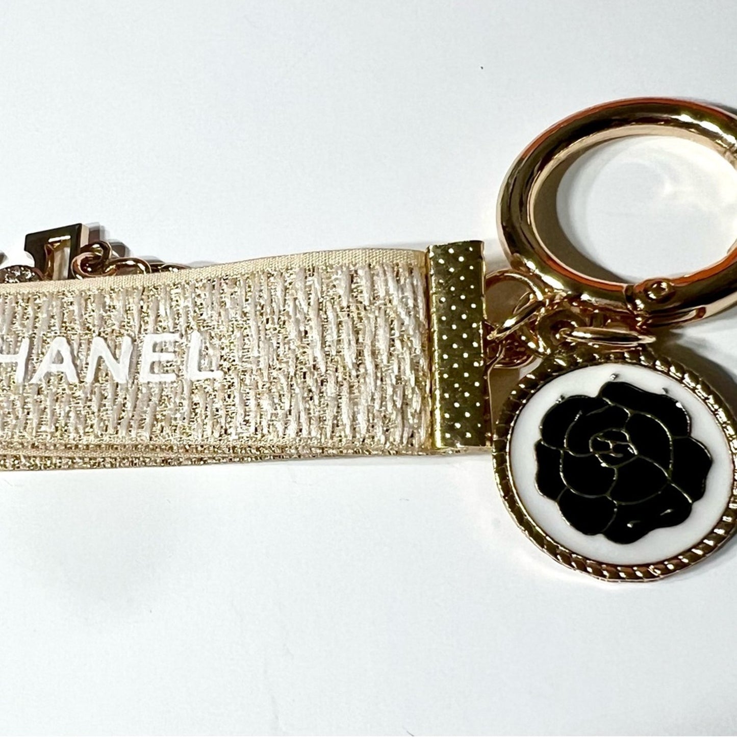 CHANEL Cream and Gold Key Holder 50th Anniversary - Bag Charm NIB