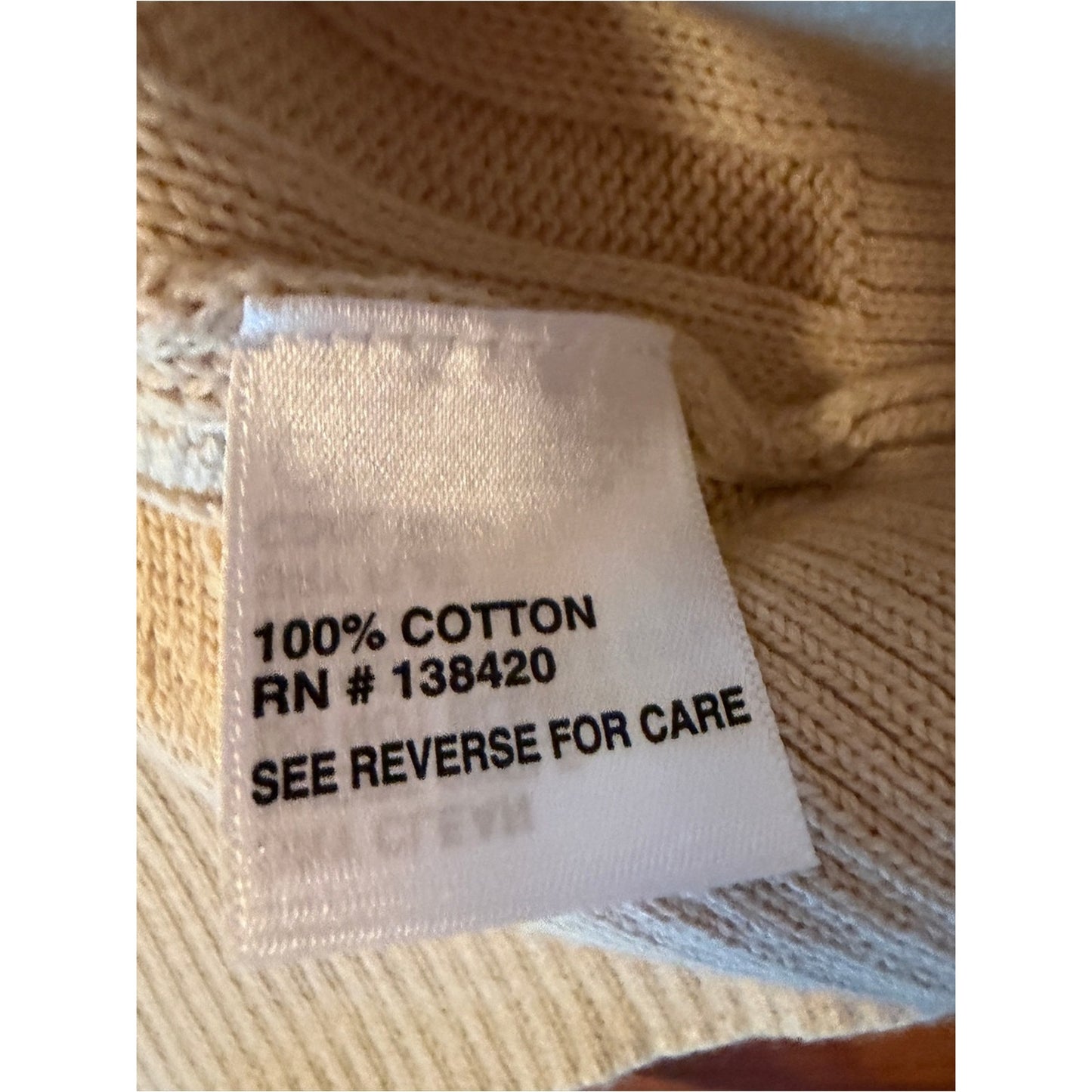 Etcetera Ombre Cotton Cable Knit Sweater NWT Medium Coastal Resort
