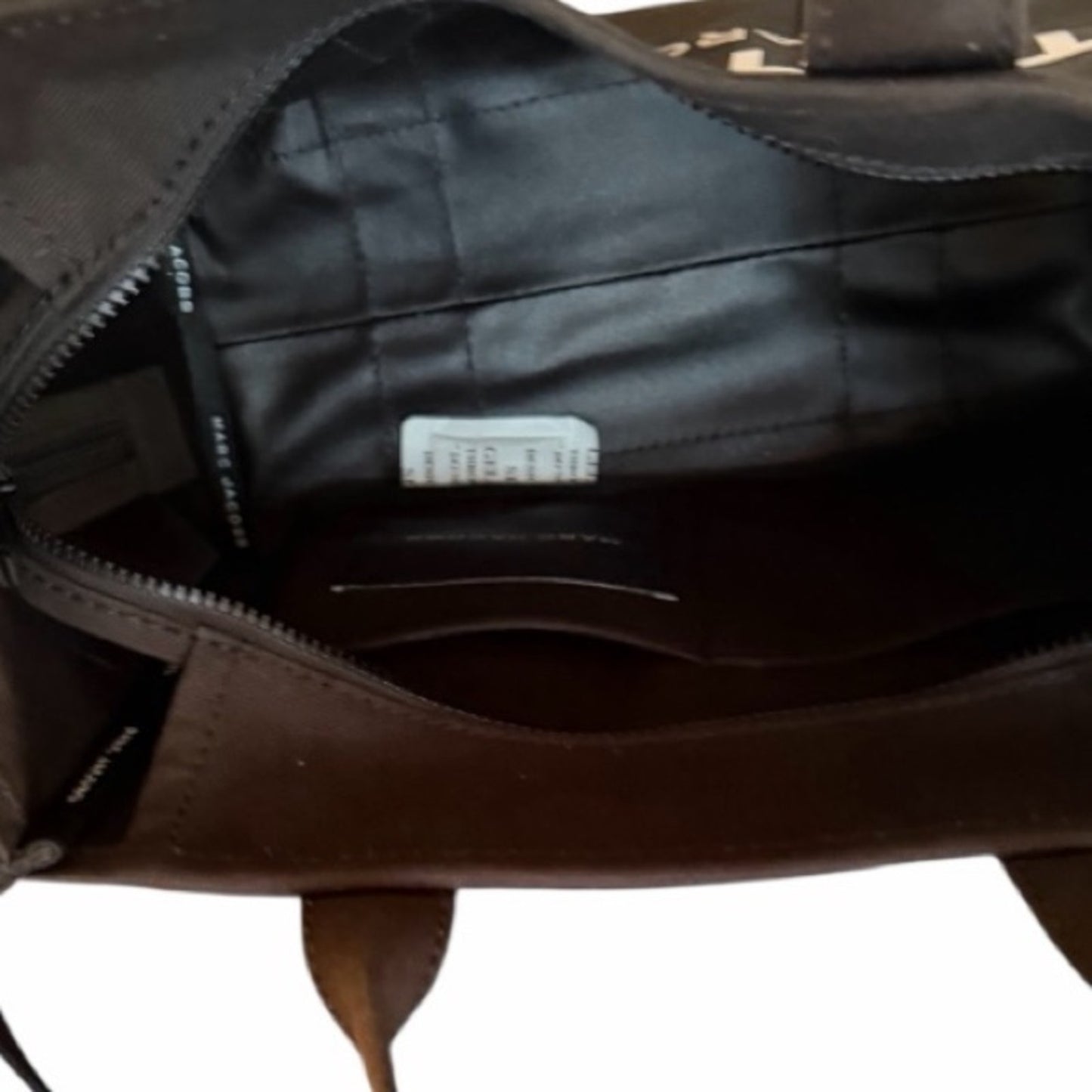 Marc Jacobs The Tote Bag "Medium" Black Canvas Crossbody Tote NWT