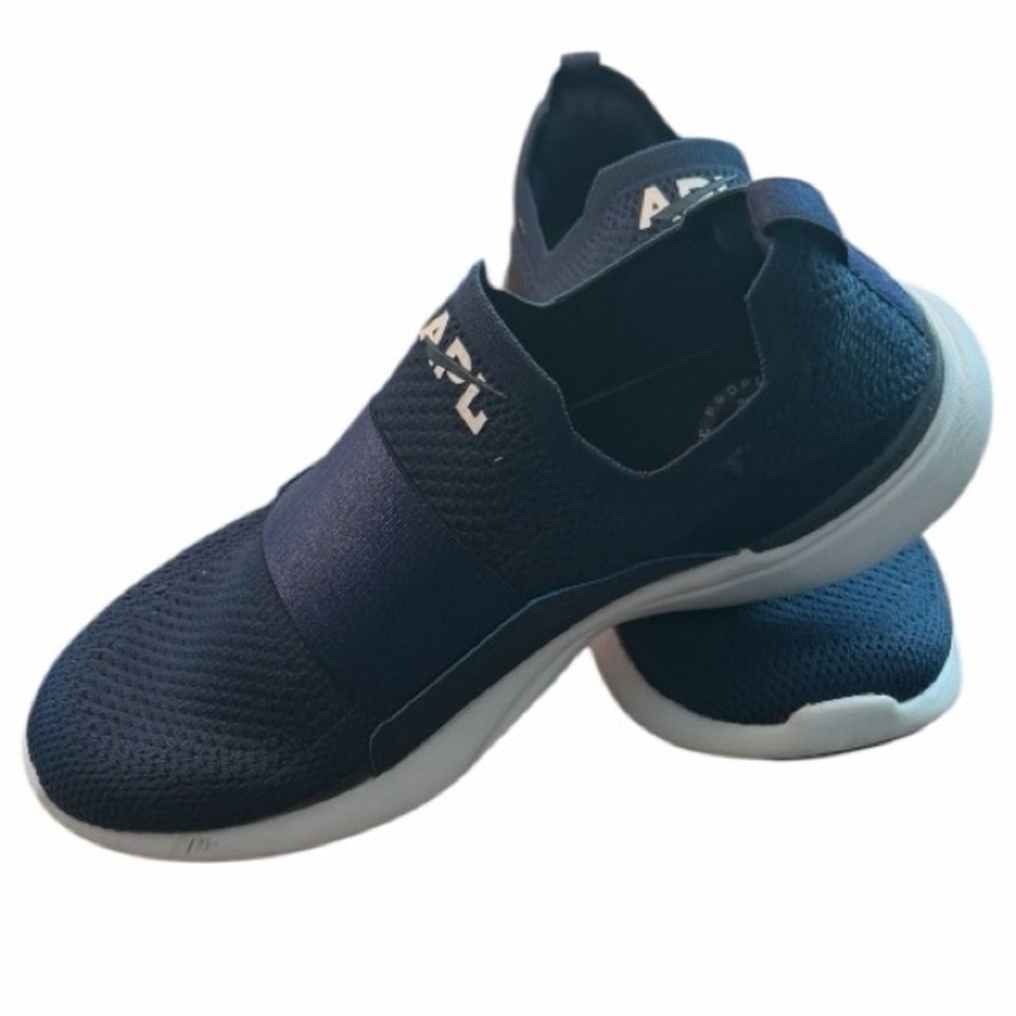 APL TechLoom Traveler Sneakers Navy White 7.5 Slip On Athletic Shoes