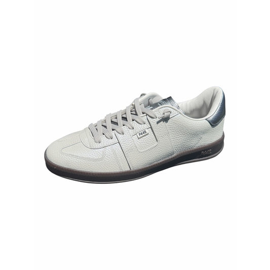 P448 Monza Metal White Sneakers Size 40 NIB Leather Silver Accent From Portugal