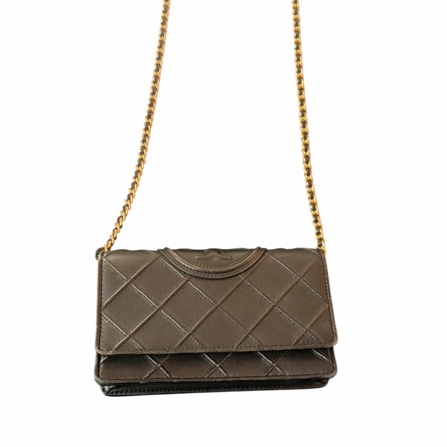 Tory Burch Fleming Soft Chain Wallet Crossbody - Black
