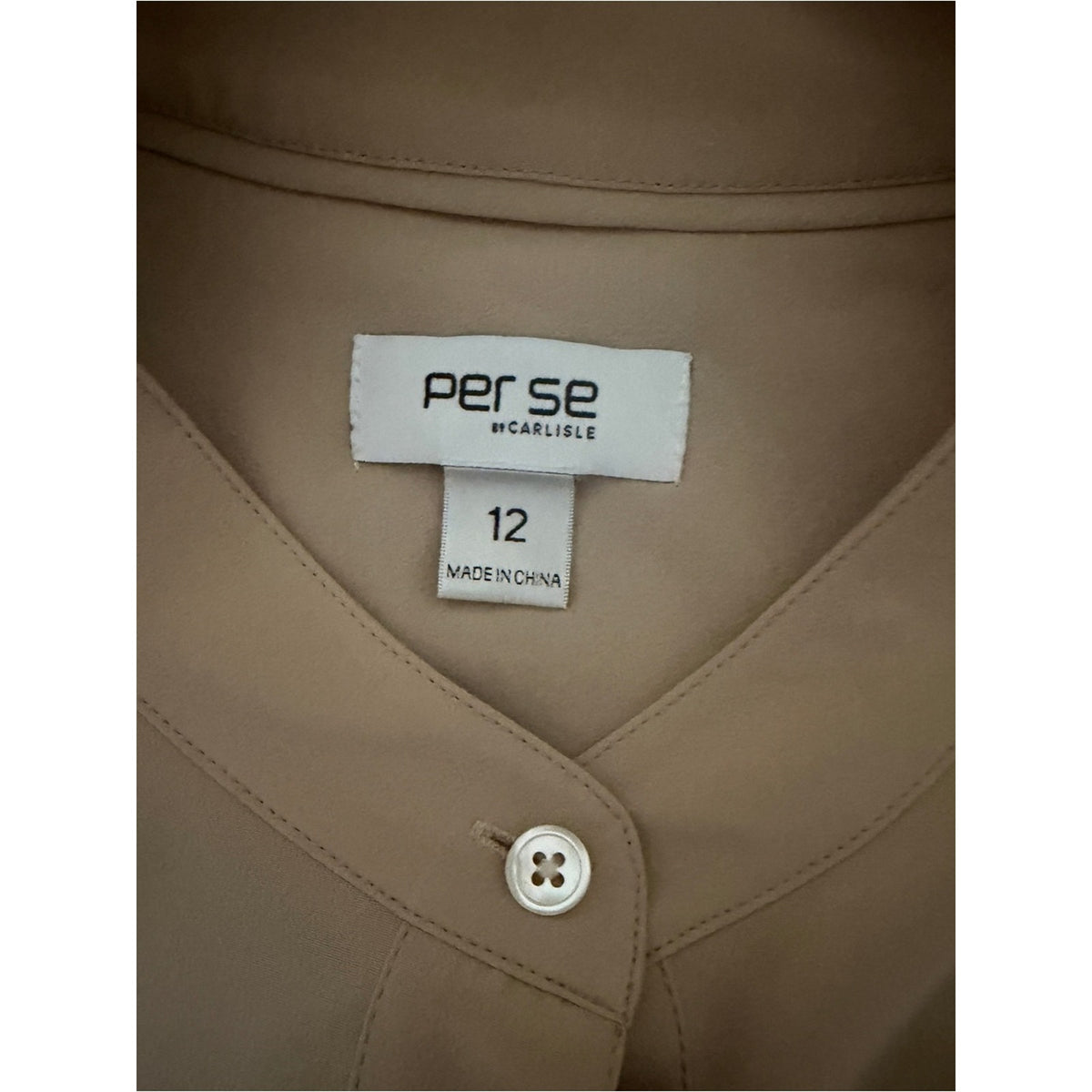 Per Se by Carlisle Street Fair 100% Silk Colorblock Shirt Dress Size 12 NWT