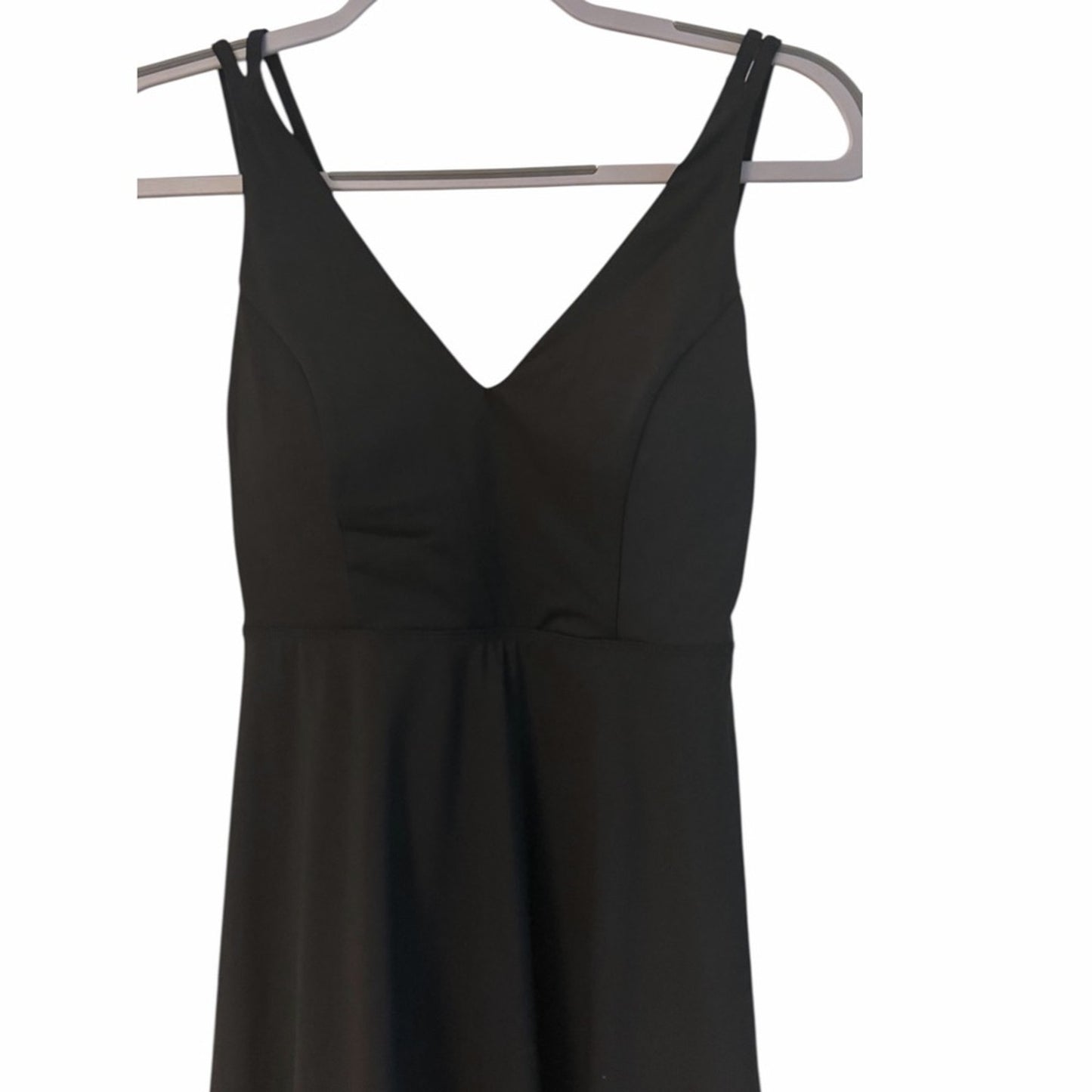 Halara WADRESS Black Strappy Skater Back Fit & Flare Dress Size M Balletcore NWT