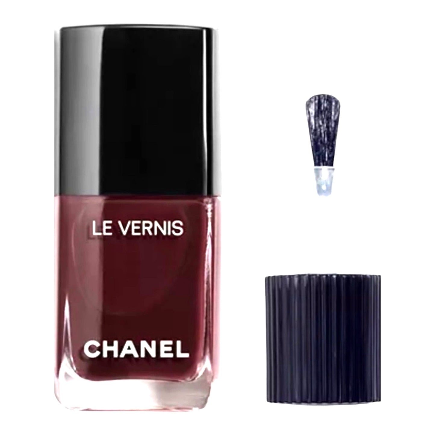 Chanel Le Vernis Nail Polish 155 Rouge Noir Vampy Burgundy Full Size
