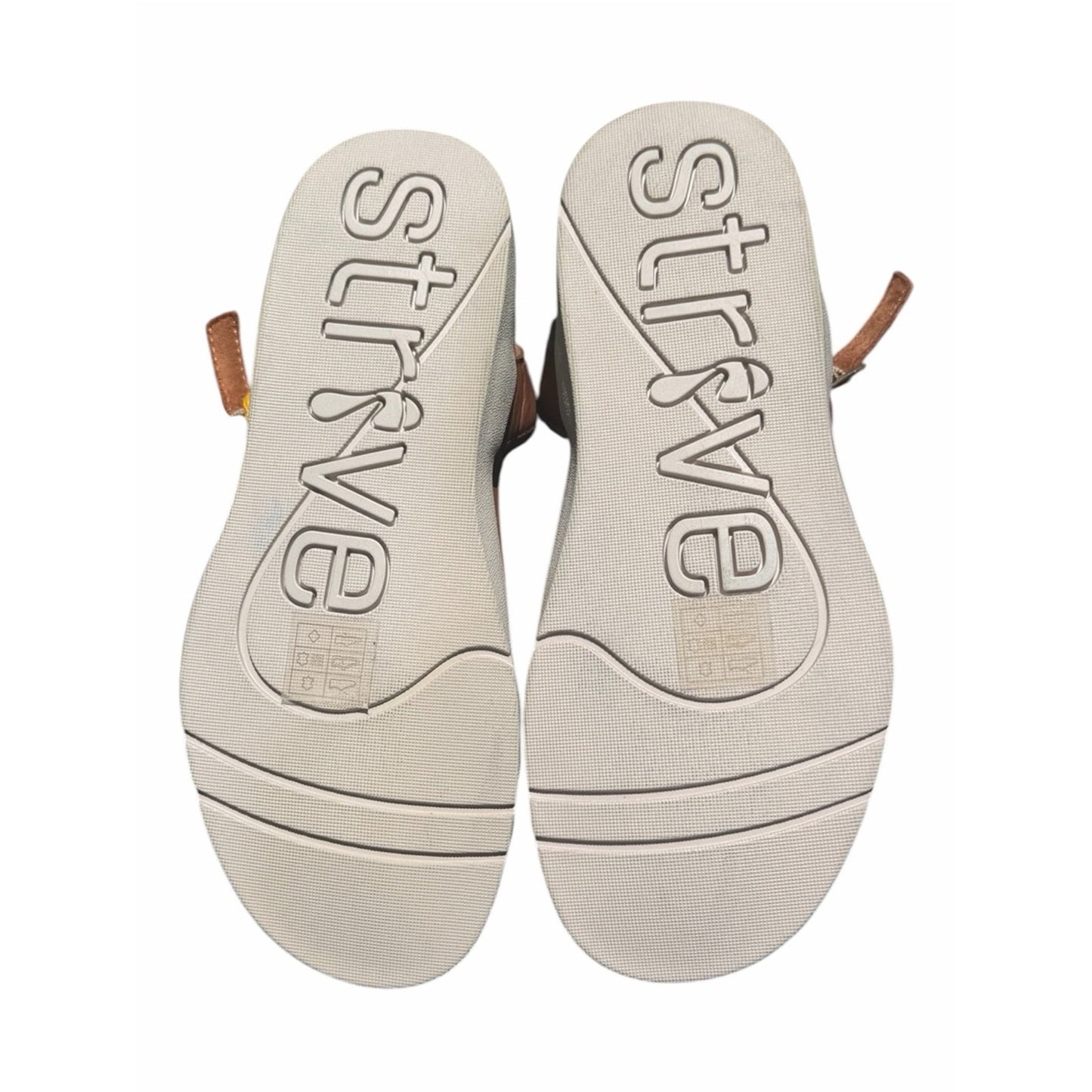 Strive Angular Comfort Sandals Tan Leather Size 7 NIB Every day Wear