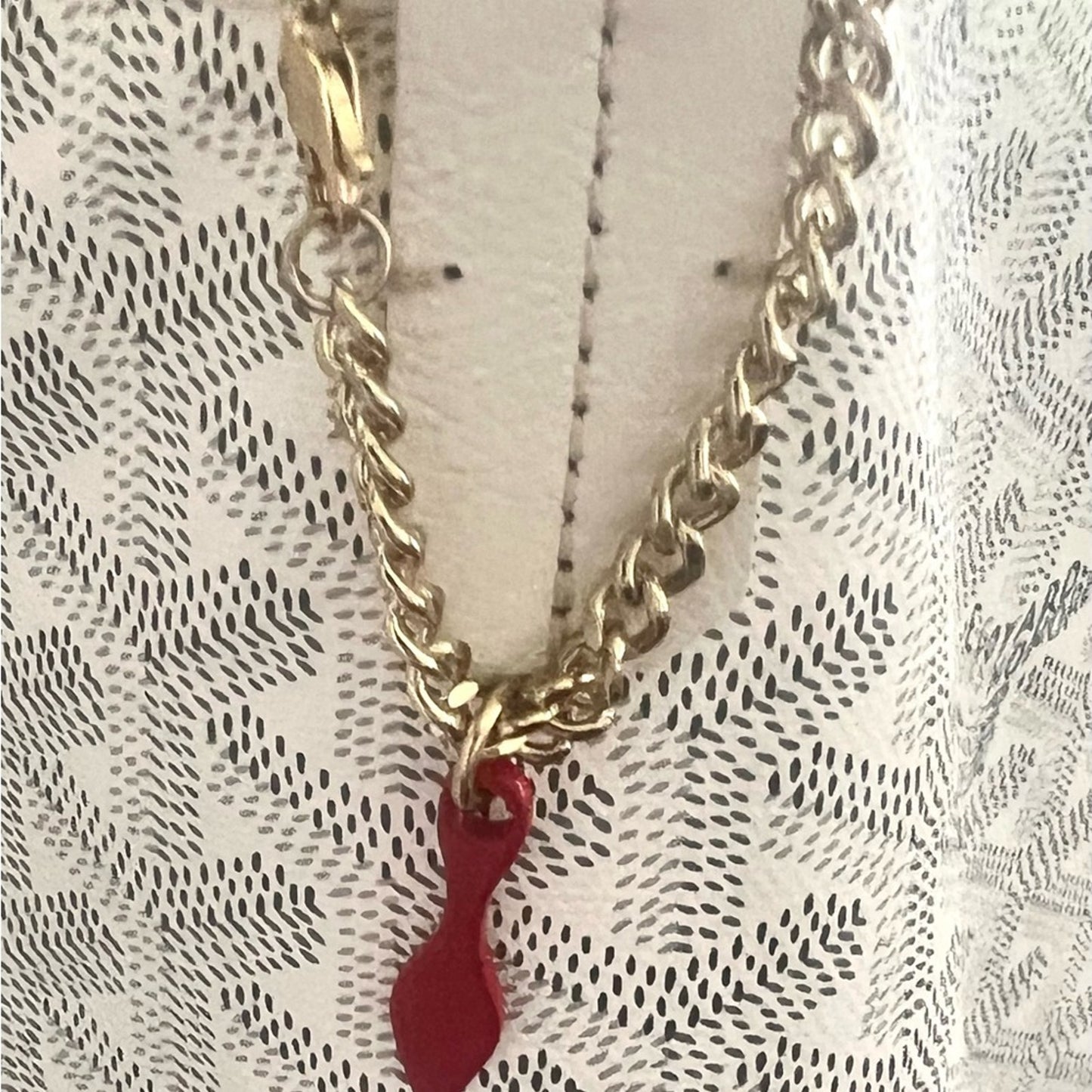 Christian Louboutin Bag Charm / Key Chain
Red Bottom Shoe On Gold Chain
NIB