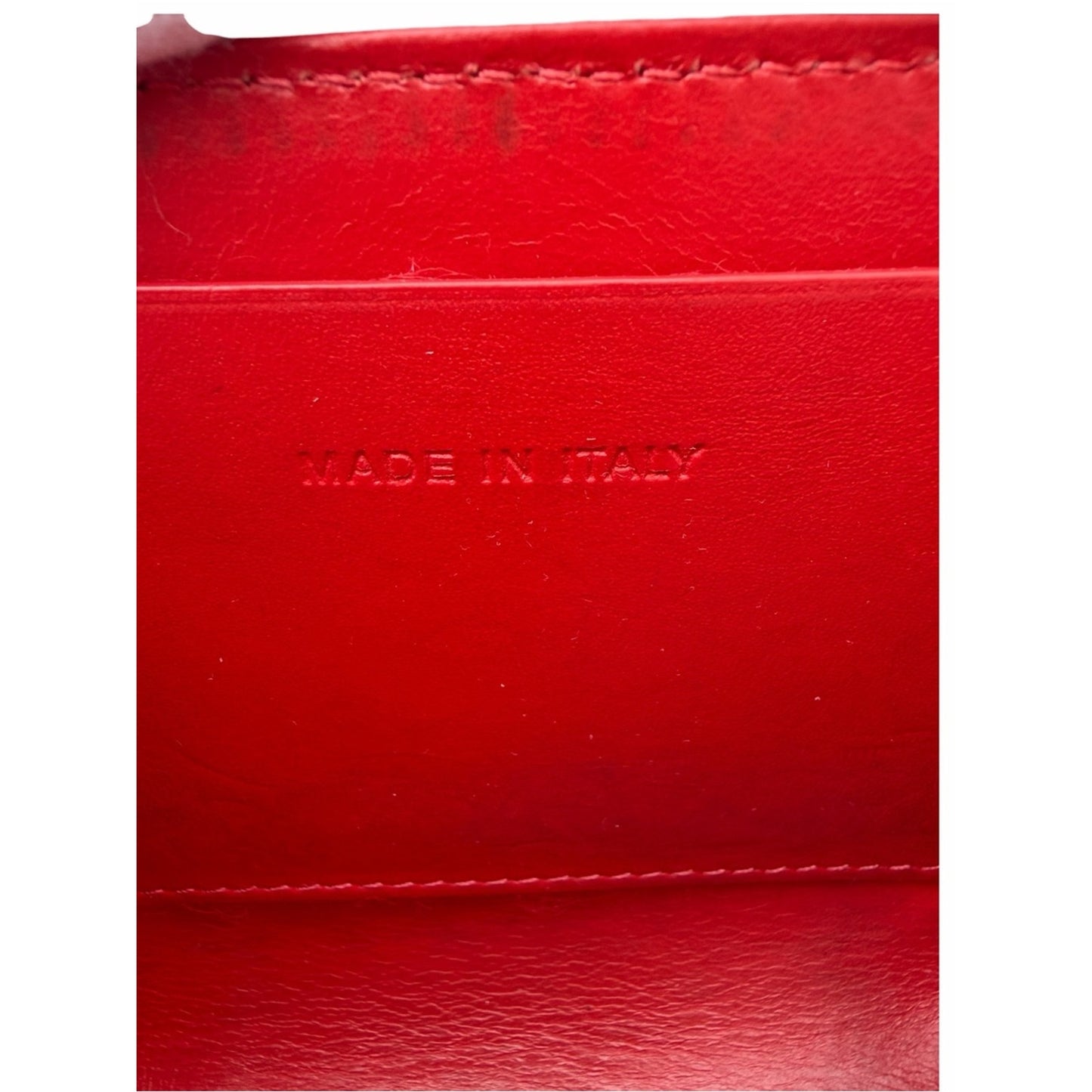 Christian Louboutin Blush Pink Studded Zip Around Coin Card Wallet W/Red Charm
