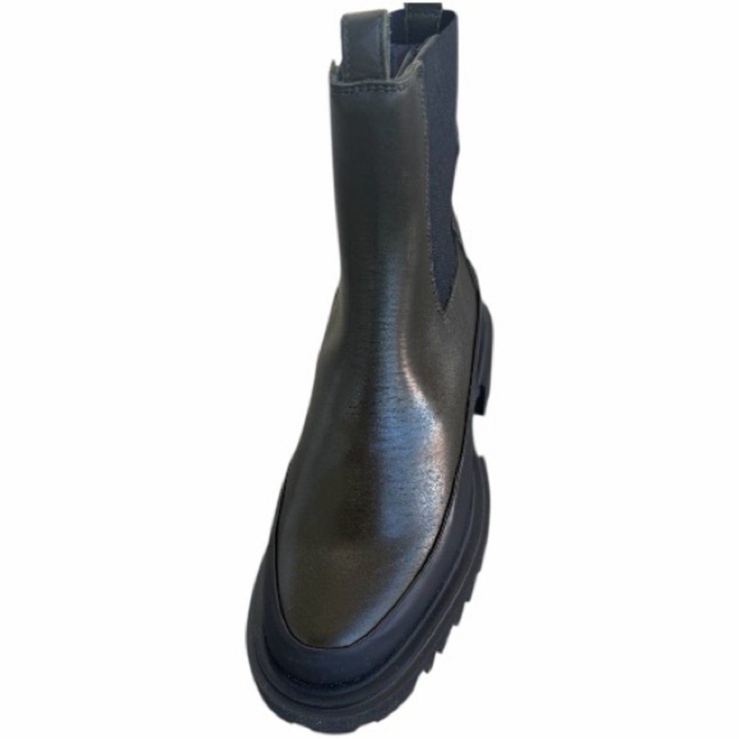 AllSaints Chunky Chelsea Boots Army Green Leather Lug Sole US 6 New