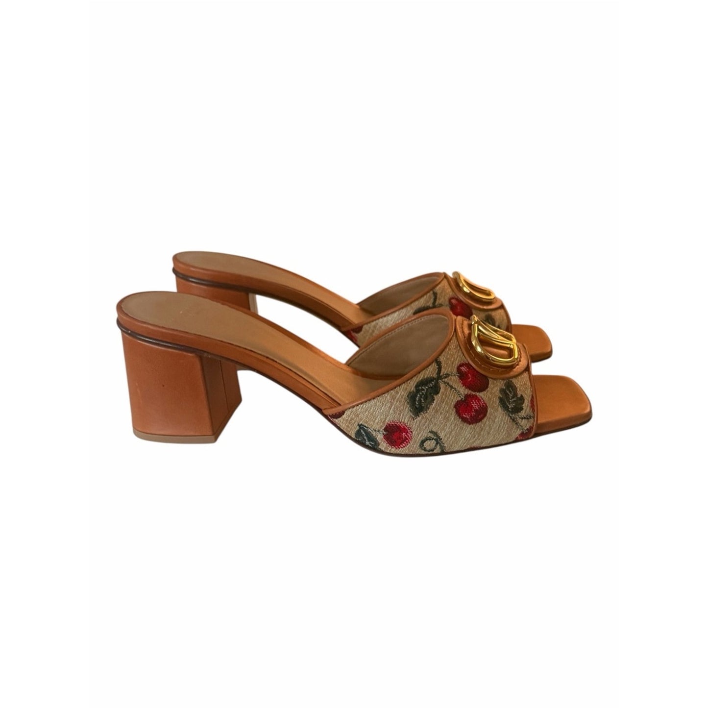 Valentino Garavani VLogo Cherryfic 60mm Slide Sandals EU 38 NIB MSRP $950