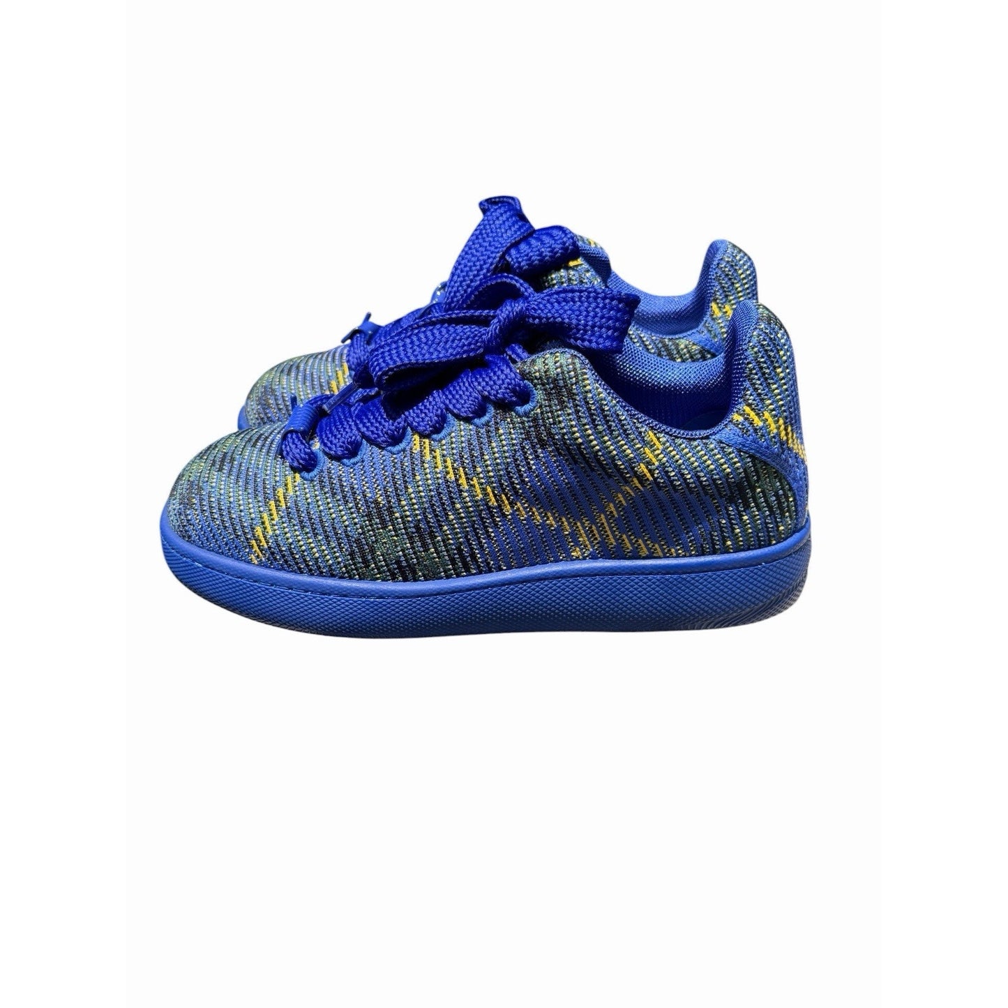 NEW Burberry Bright Navy Knit Low Top Trainers Sneakers  Men's EU 42 US 9  Italy