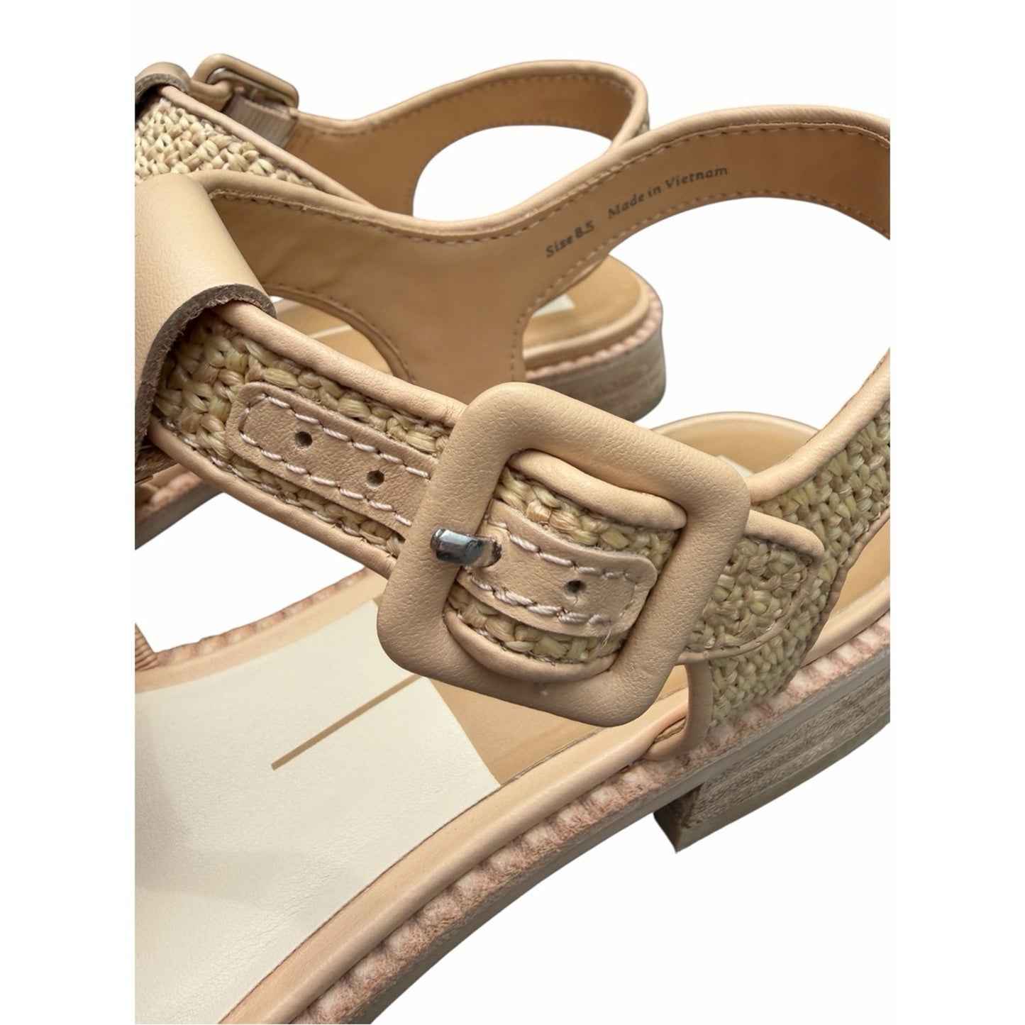 Dolce Vita Hollis Raffia Fisherman Sandals Coastal Chic NIB 8.5