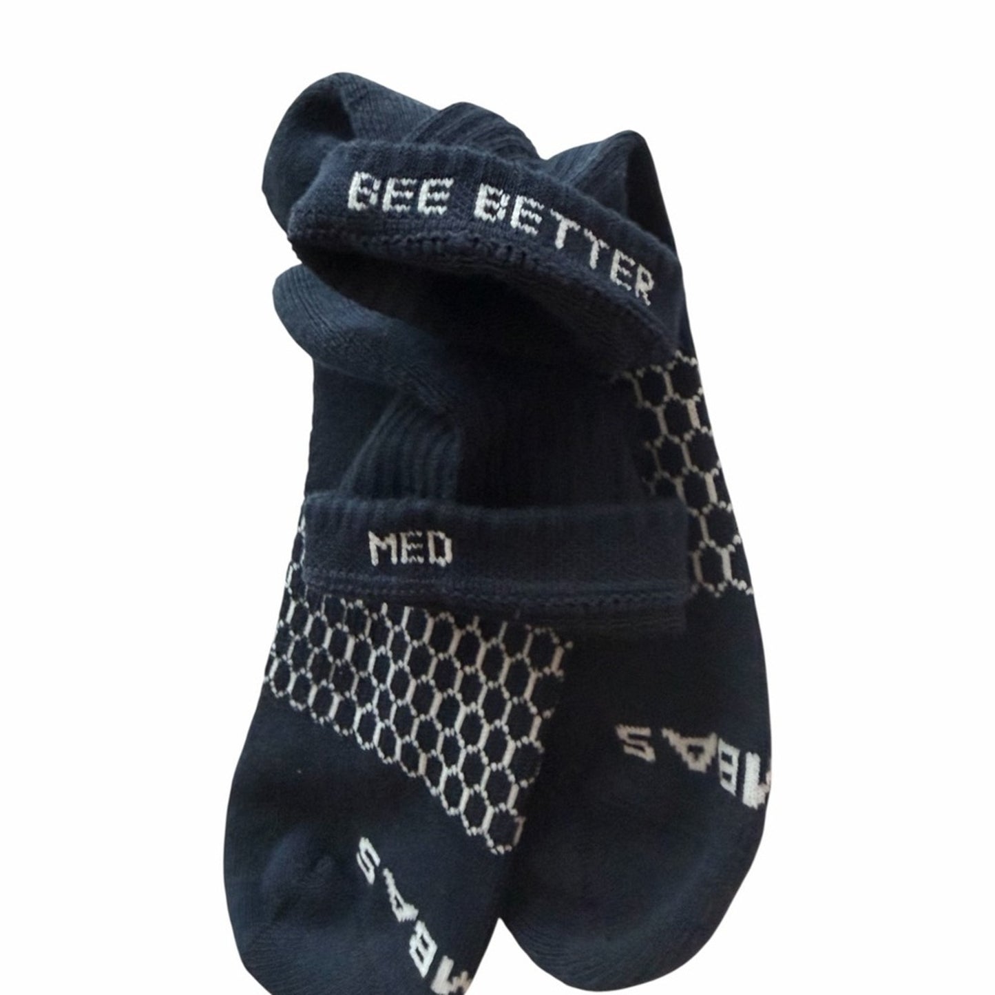 3 Pair Bombas Navy Quarter/Crew Socks Size Medium (Women 7.5-9.5 / Men 7-9) NWT