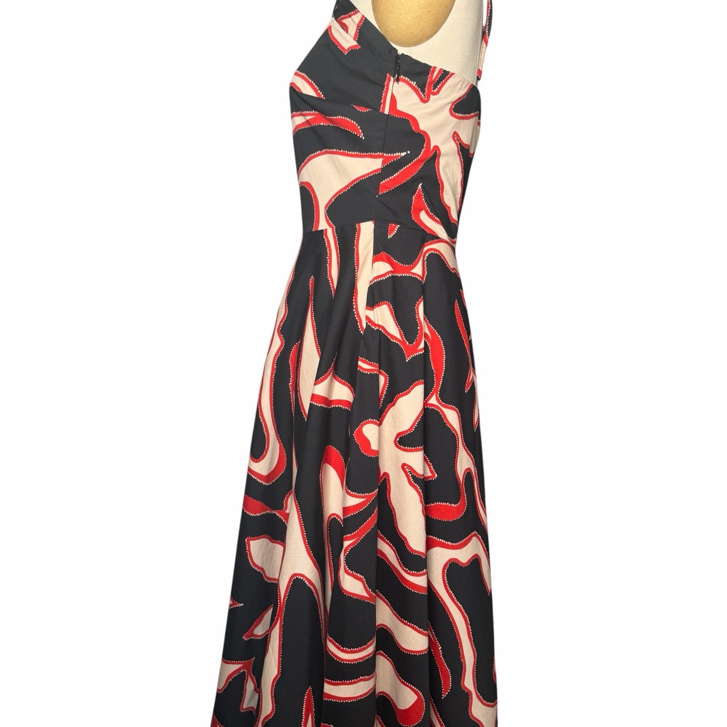 BTB Los Angeles Mia Maxi Dress Tropical Print Halter Open Back NWT Size M