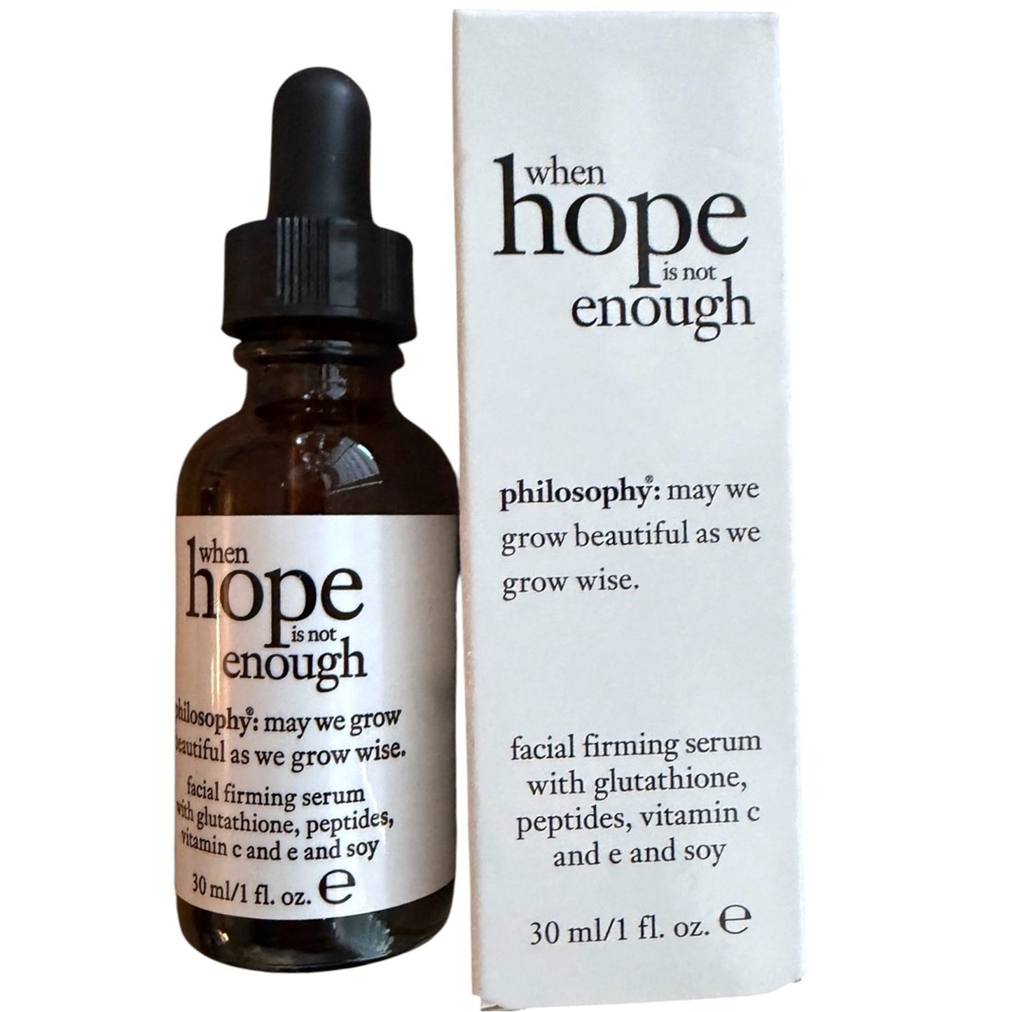Philosophy When Hope Is Not Enough Serum 1 oz Full Size NIB Firming Vitamin C