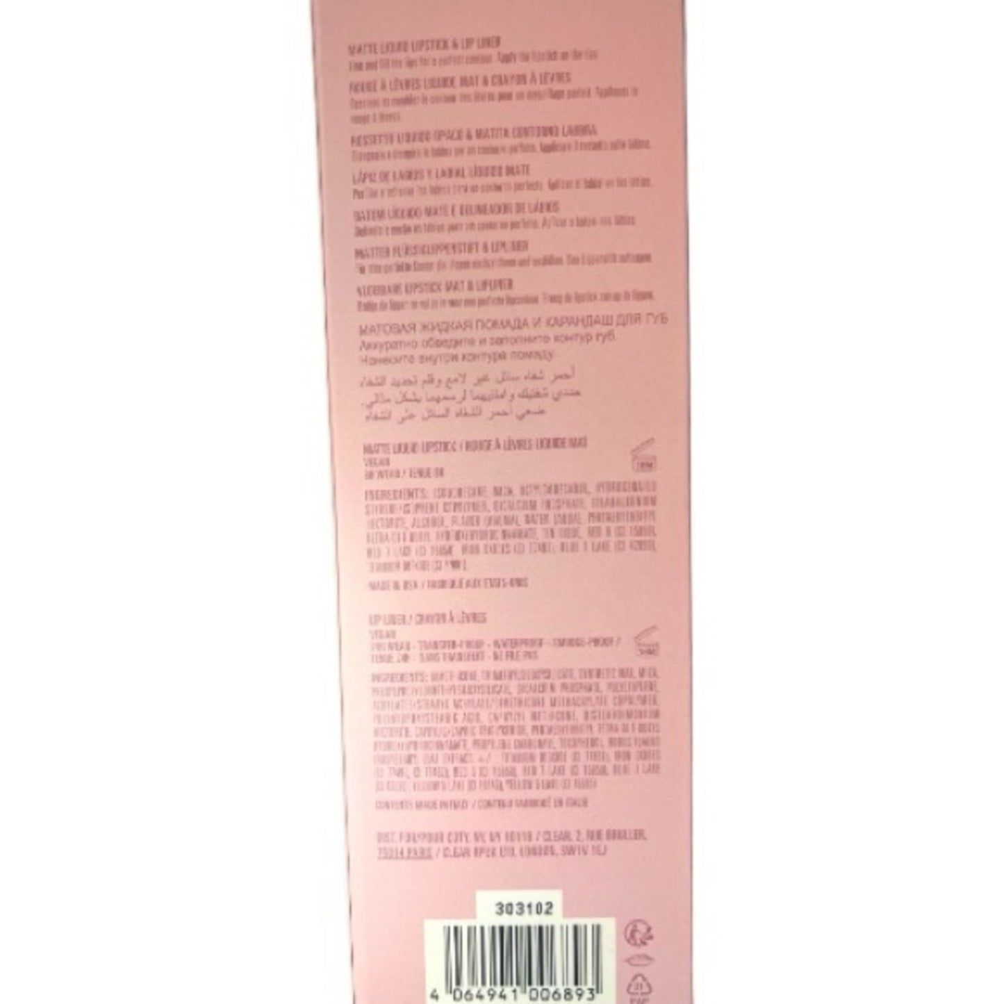 Kylie Matte Liquid Lipstick & Lip Liner Set - No. 102 -Extraordinary Matte 
NIB