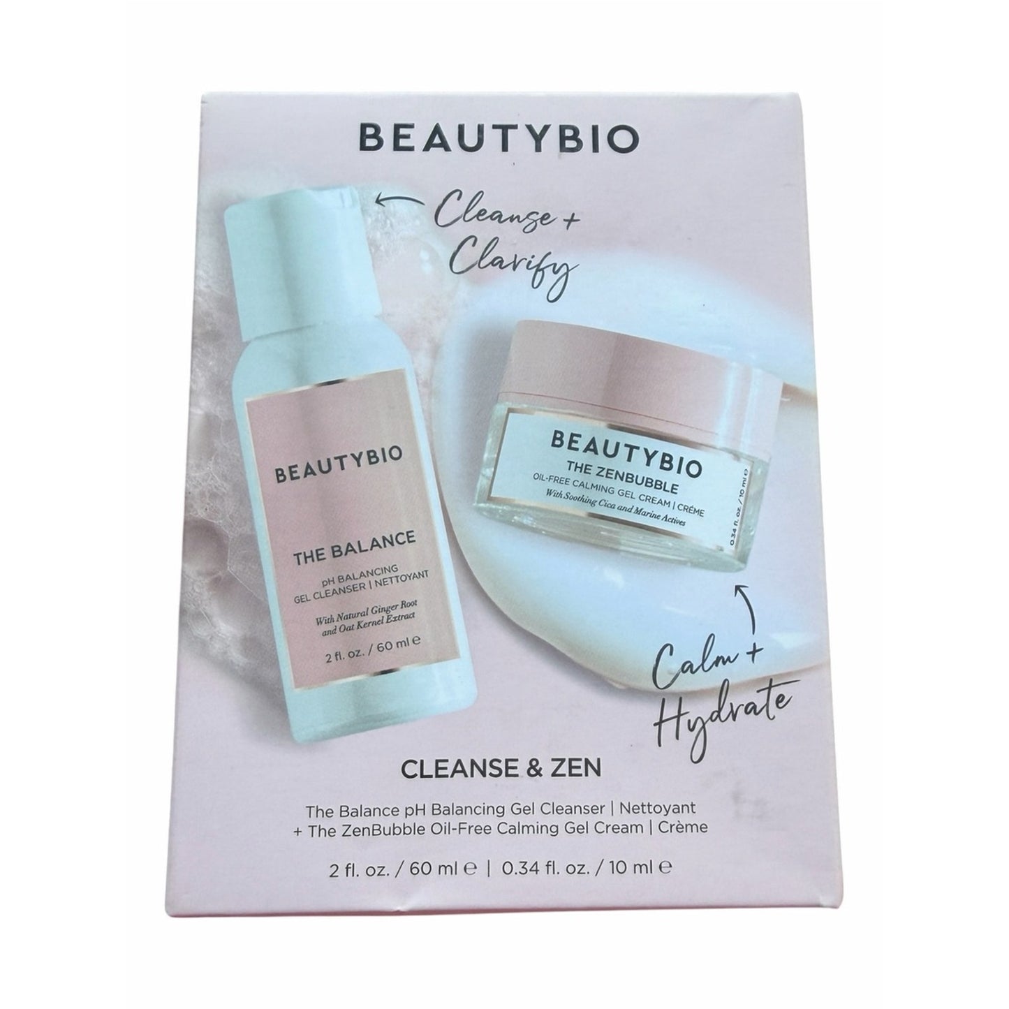 BeautyBio Cleanse & Zen Mini Set NWT Sealed Balance Cleanser ZenBubble