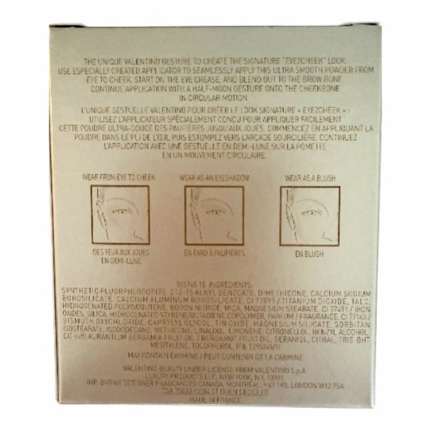 Valentino Gold Compact With Highlighter Put A Spike In It - Eyes To Cheek NIB