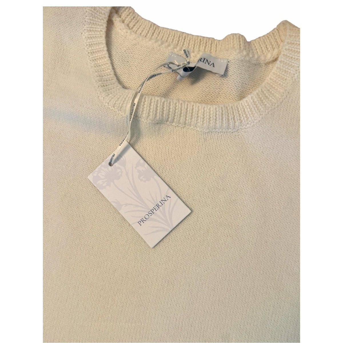 Prosperina Lila Ivory Knit Women’s Sweater Tank Vest Medium NWT