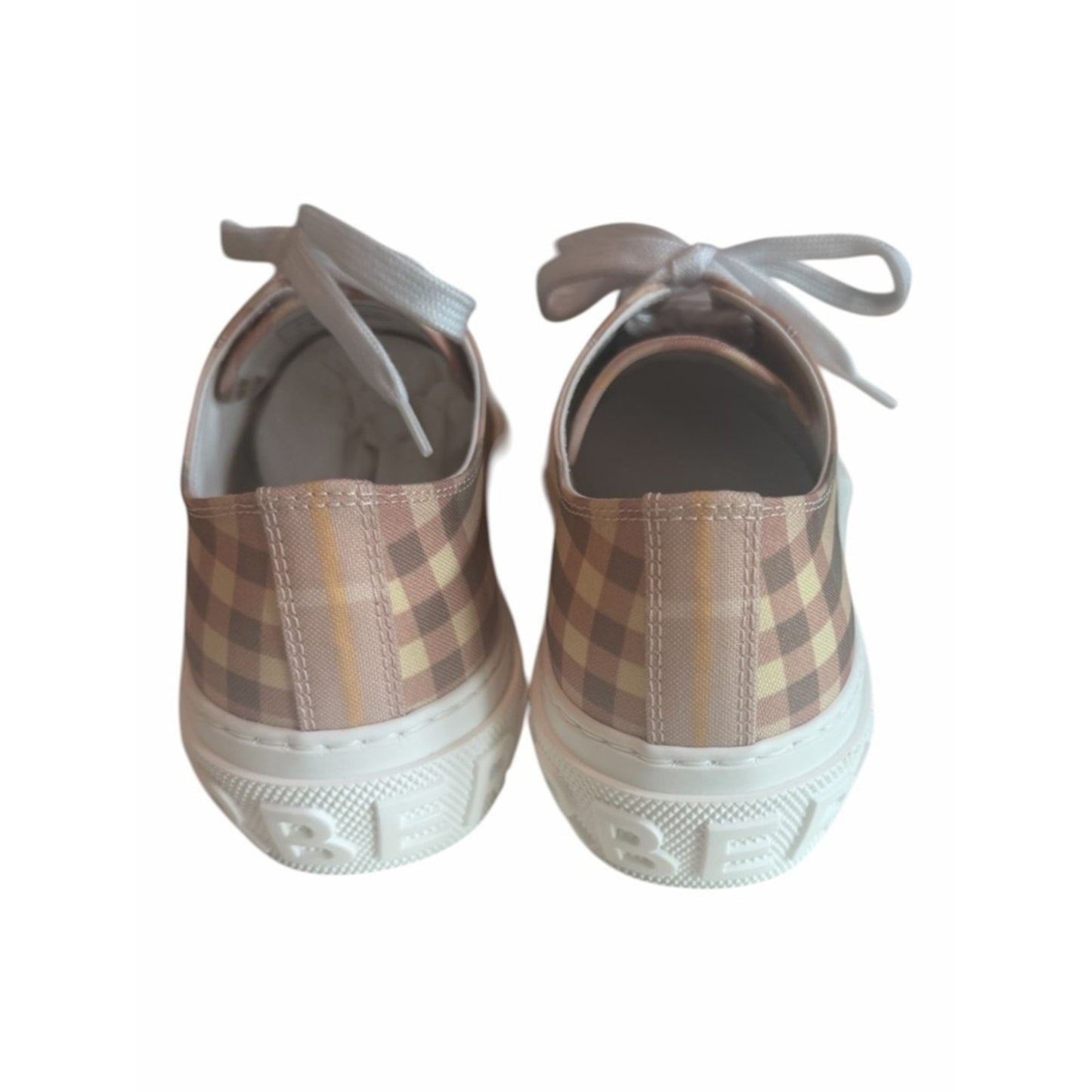 Burberry Vintage Check Jack Low Top Sneakers Size 39 w/ Logo Sole -Dust Bag NIB