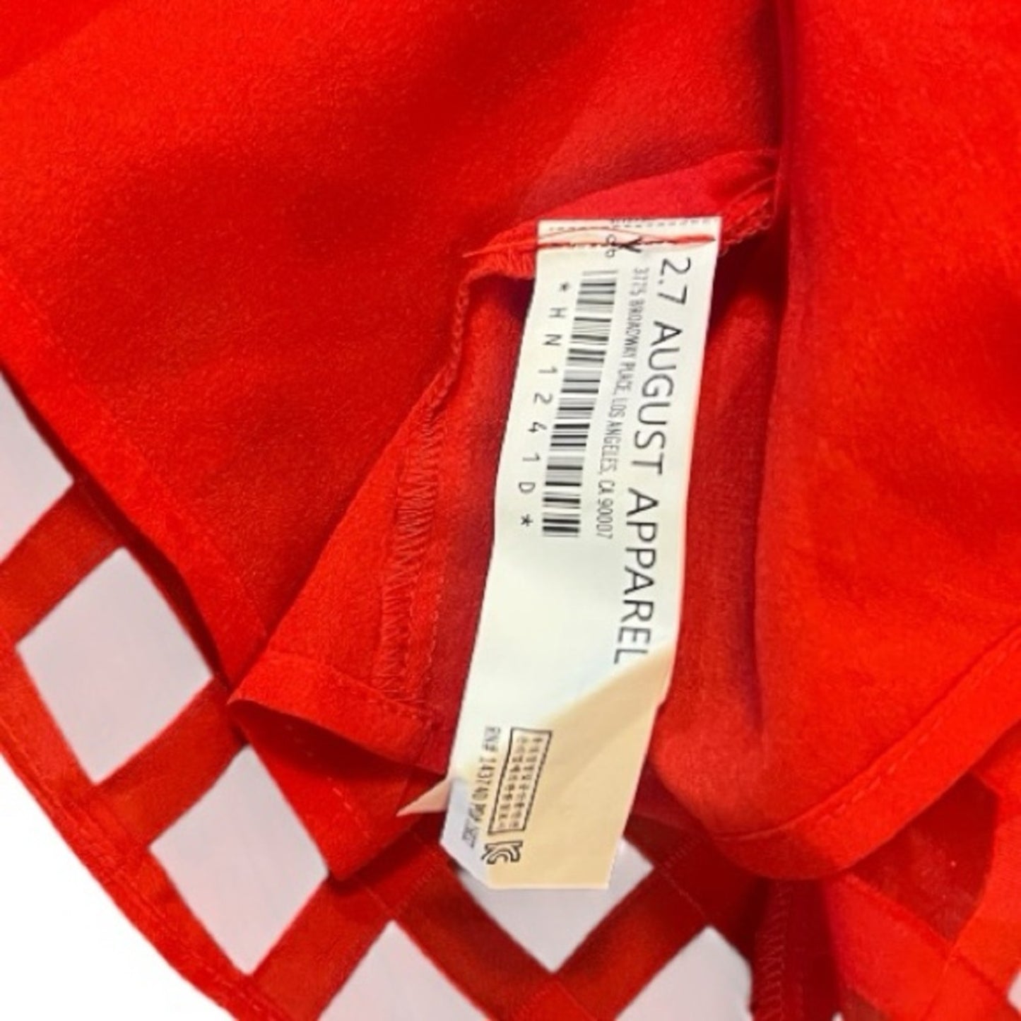 NWT Tuckernut Red Sheer Organza Checkered Mini Dress Women's Size M