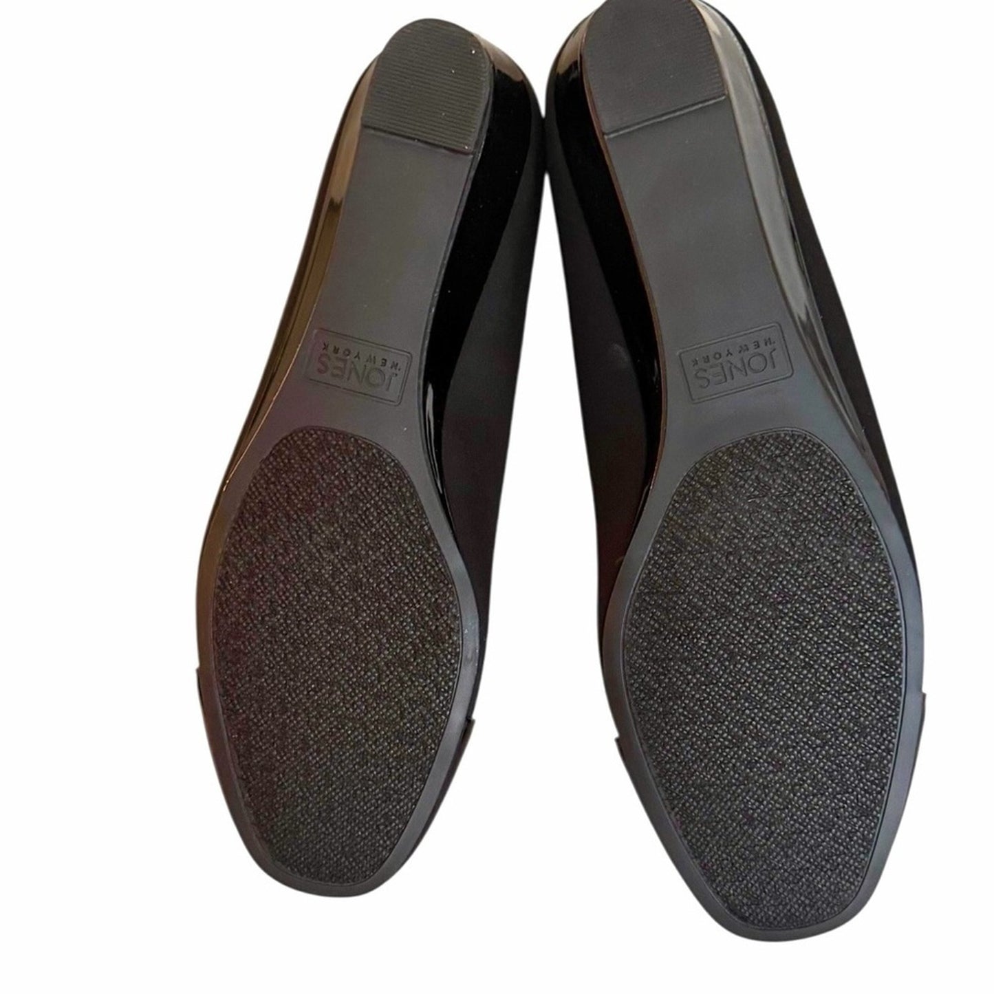Jones New York Junelle Black Cap Toe Wedge Flats 7.5M NEW IN BOX