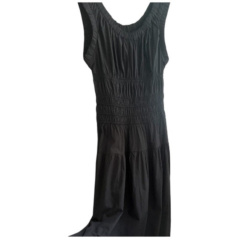 Rails Anastasia Shirred Maxi Dress Size Medium, Black - Sleeveless -NWT