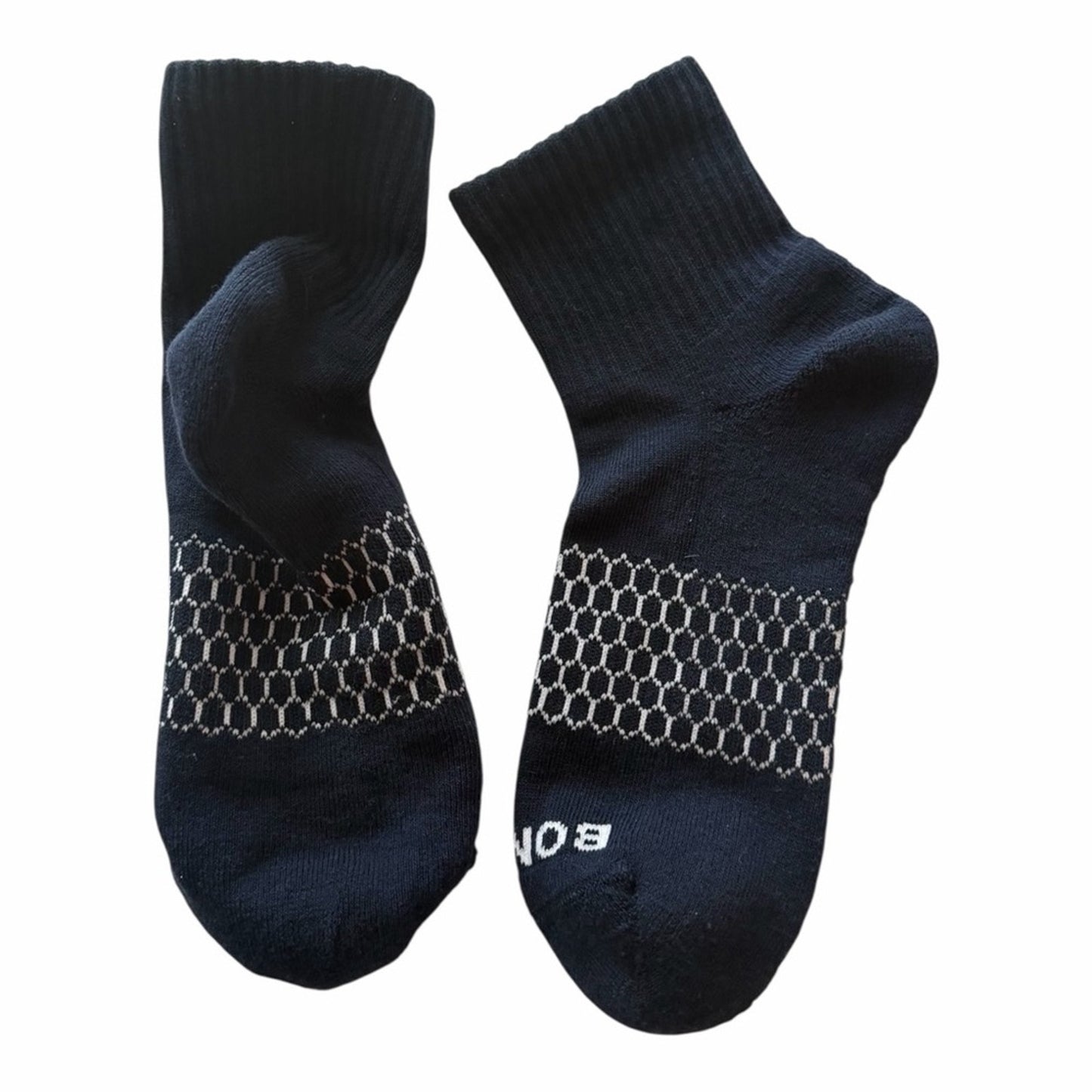 3 Pair Bombas Navy Quarter/Crew Socks Size Medium (Women 7.5-9.5 / Men 7-9) NWT