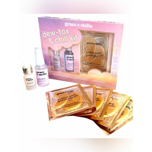Grace & Stella Dew-Tox & Chill Kit Set -7 Piece Set-  NIB