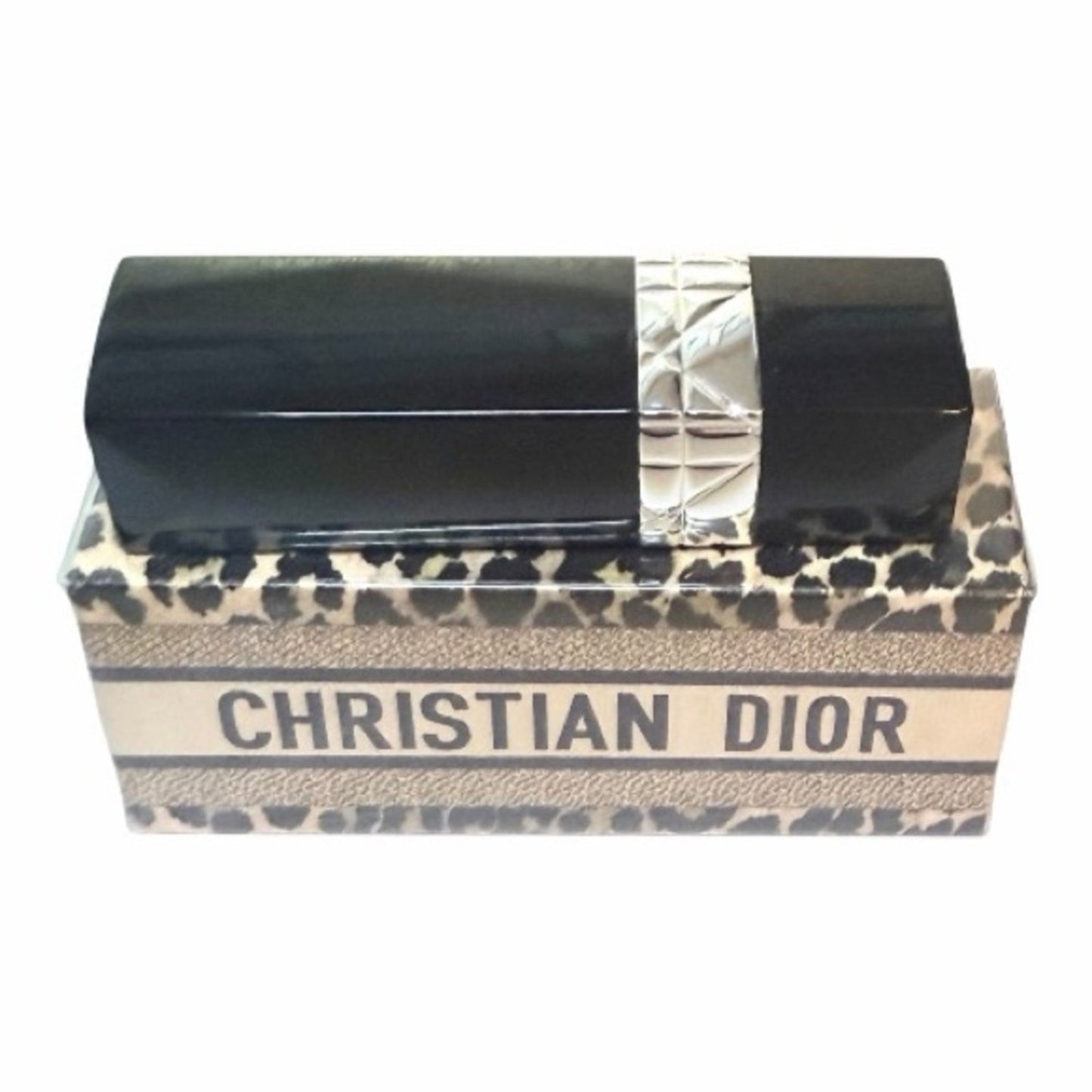 Christian Dior Luxury Gift Bundle–Rouge Lipstick+Cardholder+ Mirror+Leopard Box