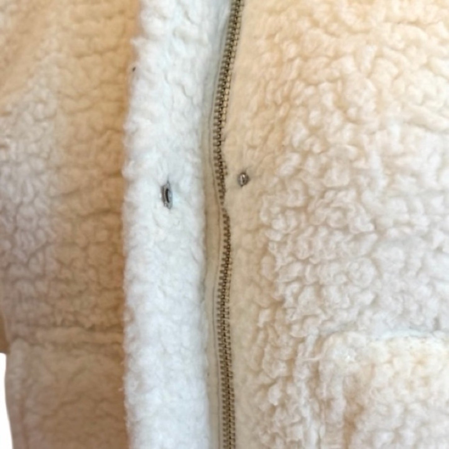 Splendid Collection Cream Sherpa Jacket XS NWT Cozy Teddy Zip Coat